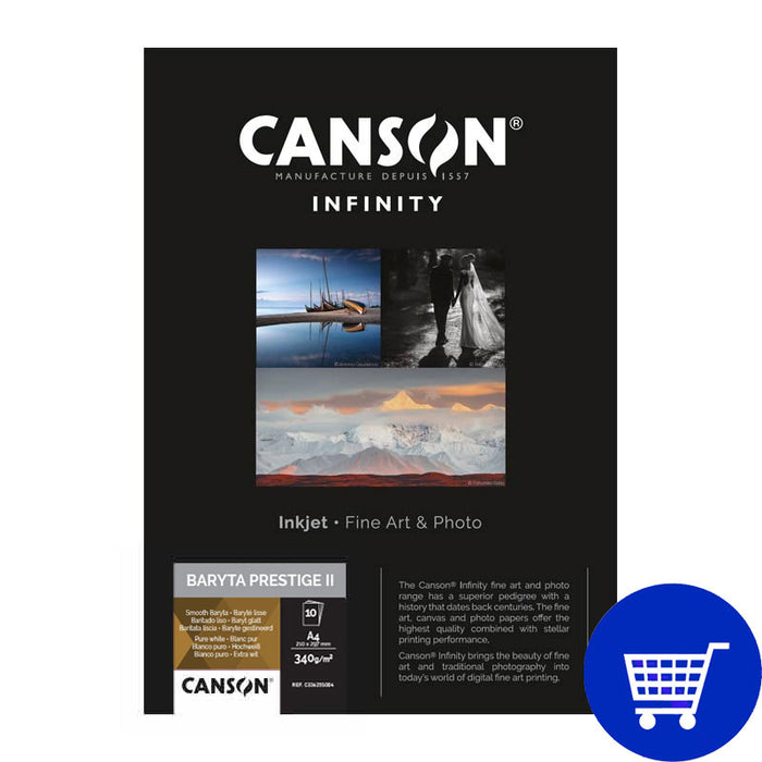 CANSON® INFINITY BARYTA PRESTIGE II 340GSM - BARYTA GLOSS