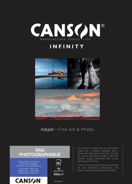 CANSON® INFINITY RAG PHOTOGRAPHIQUE 210 GSM - MATTE