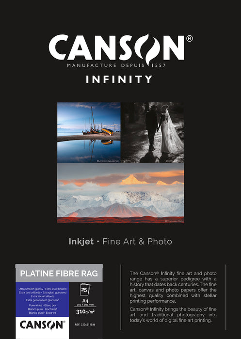 CANSON® INFINITY PLATINE FIBRE RAG 310 GSM - SATIN
