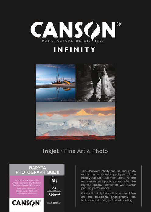 CANSON® INFINITY BARYTA PHOTOGRAPHIQUE II 310 GSM - SATIN
