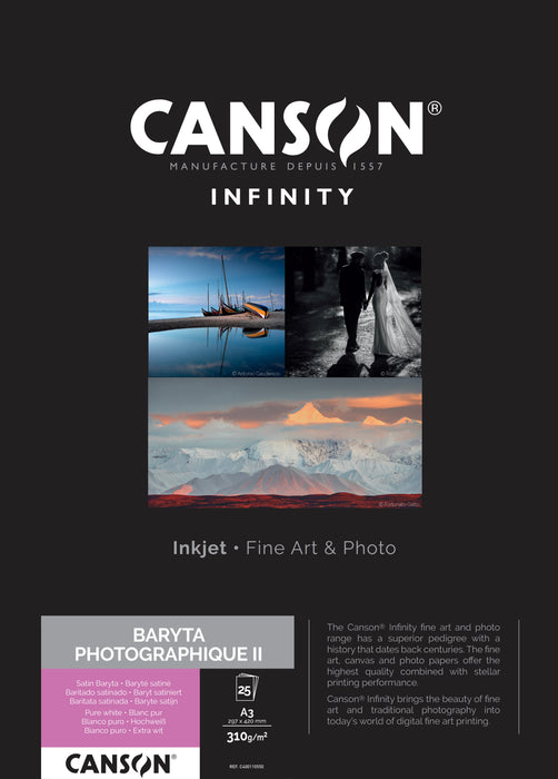 CANSON® INFINITY BARYTA PHOTOGRAPHIQUE II 310 GSM - SATIN