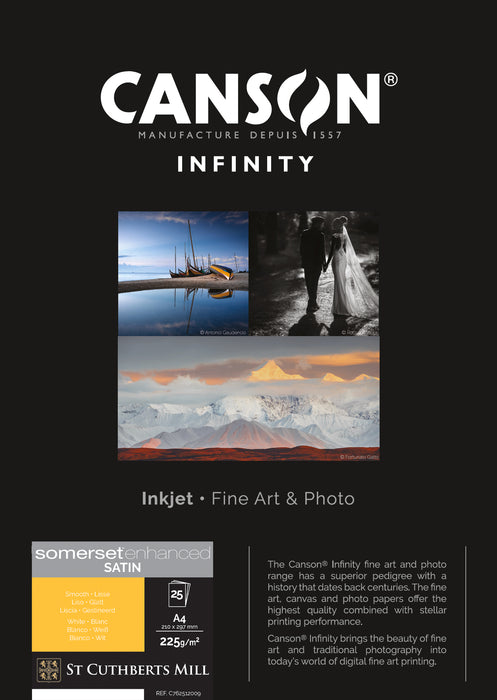 CANSON® INFINITY SOMERSET ENHANCED SATIN WHITE 225 gsm
