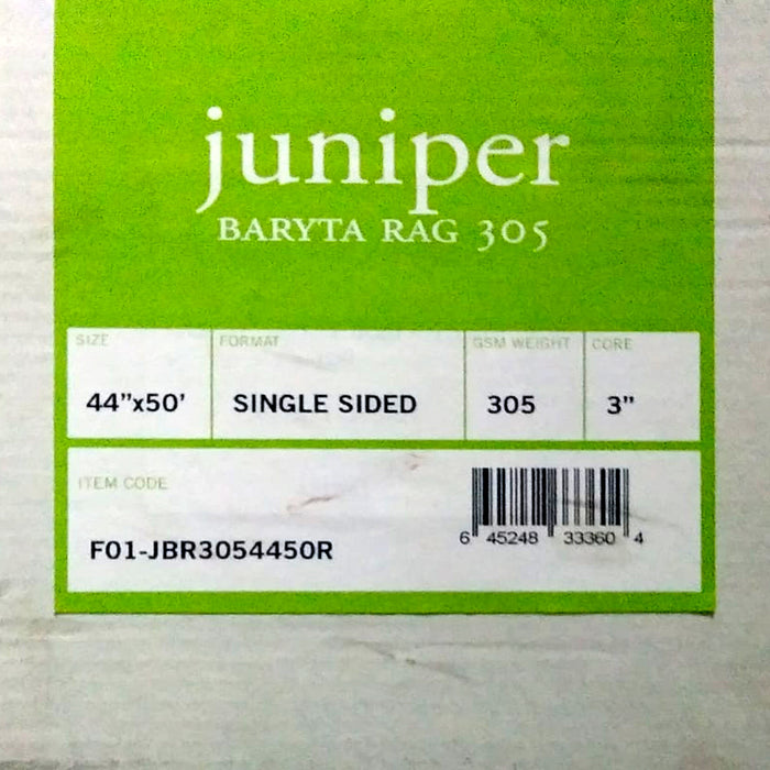 Moab Paper - Juniper - Baryta Rag 305 gsm - 44" x 50' (111.8 cm x 15.2 m) (Roll)
