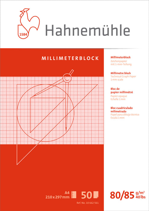 Hahnemühle Technical Papers - Graph Paper (Millimeter Paper) - 80/85 gsm