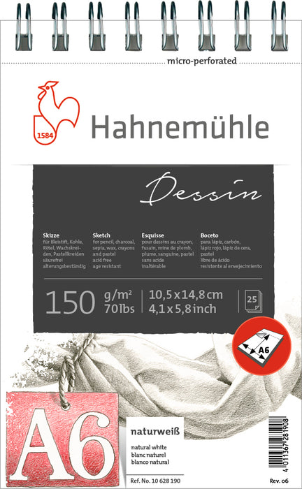 Hahnemühle Sketch Paper - Dessin - 150 gsm - Spiral-Bounded