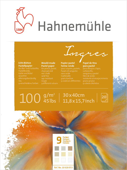 Hahnemühle The Collection - Ingres Pastel - 30 x 40 cm x 20 Sheets - 9 Colours - 100 gsm