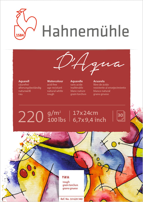 Hahnemühle Watercolour Paper - D'Aqua - 220 gsm - Rough
