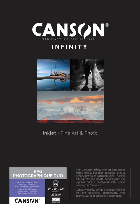 CANSON® INFINITY RAG PHOTOGRAPHIQUE DUO 220 GSM - MATTE