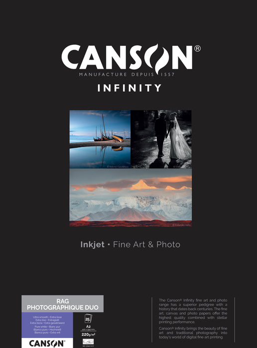 CANSON® INFINITY RAG PHOTOGRAPHIQUE DUO 220 GSM - MATTE