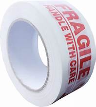 BOPP 48MM FRAGILE TAPE 50 YARD MILKY