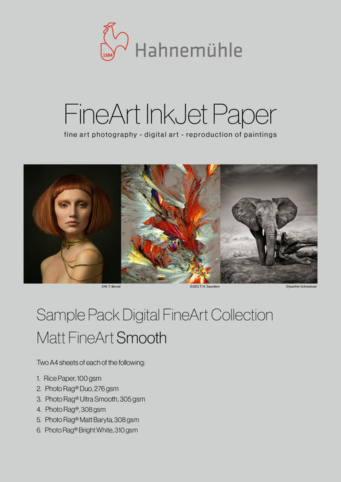 Hahnemühle Matt FineArt Smooth - A4 & A3+ (Sample Pack)