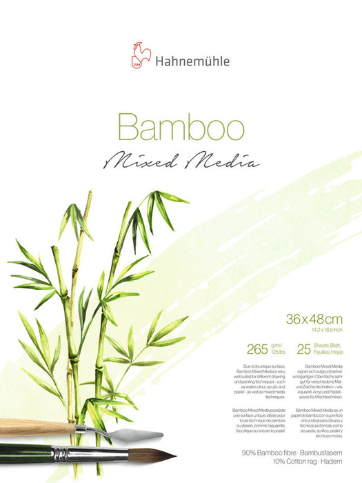 Hahnemühle Natural Line: Bamboo Mixed Media - 265 gsm (Pads, Spiral Bound Book &  Roll)