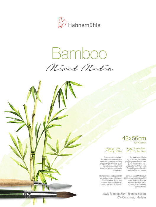 Hahnemühle Natural Line: Bamboo Mixed Media - 265 gsm (Pads, Spiral Bound Book &  Roll)