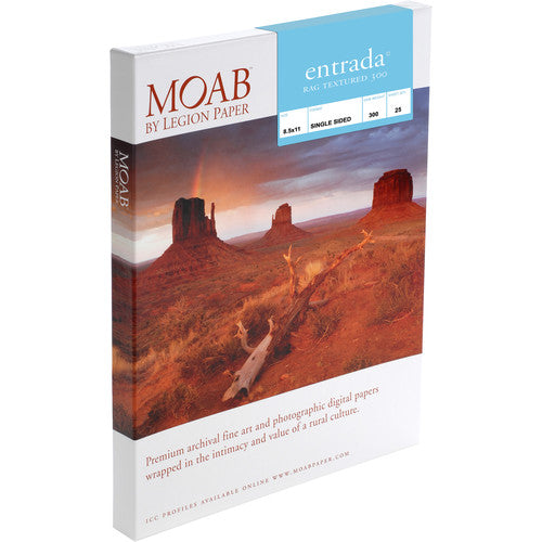 Moab Paper - Entrada - Rag Textured 300 gsm - A4  Single-Sided (25 Sheets)