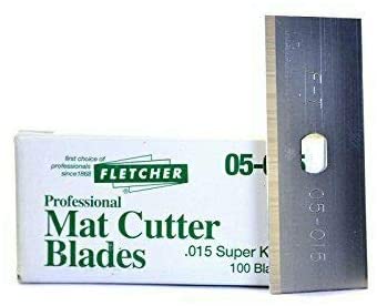 05-015 Fletcher-Terry Professional Mat Cutter Blades 0.015 Super Keen (Pack 100 Blades)