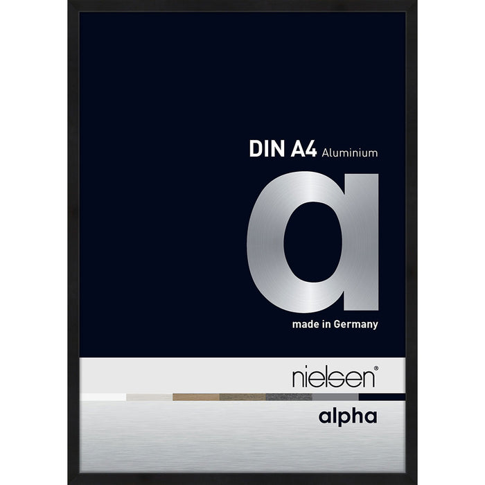 Nielsen Alpha 21cm x 29.7cm Aluminum Picture Frame - Silver & Black Matte - A4