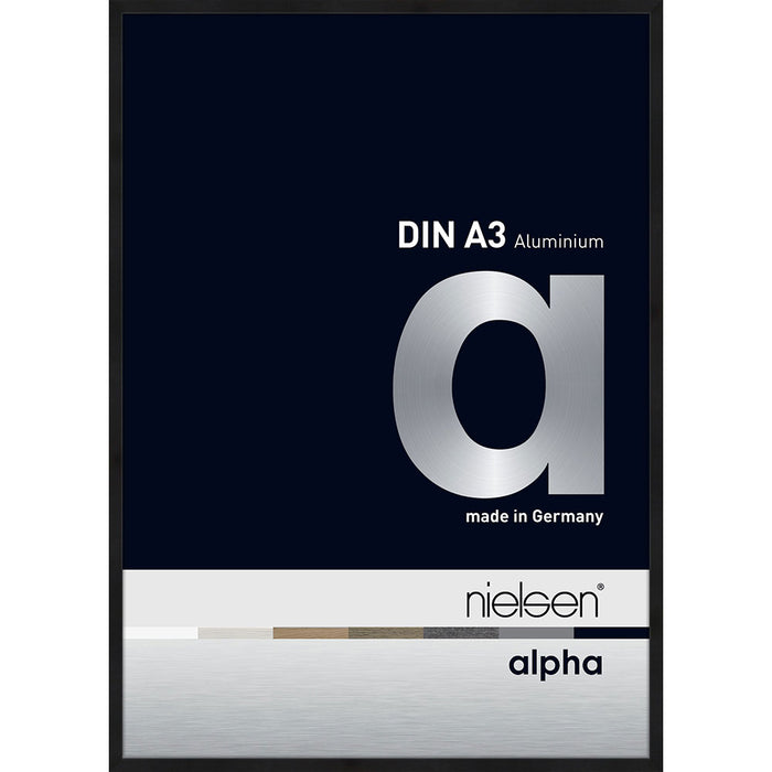 Nielsen Alpha 29.7cm x 42cm Aluminum Picture Frame - Silver & Black Matte - A3