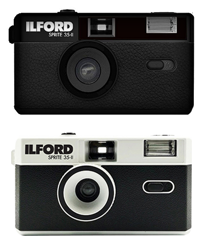 ILFORD Sprite 35-II Camera - Black & Silver and Black