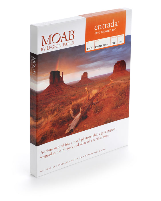 Moab Paper - Entrada - Rag Brights 300 gsm - A4  Double-Sided (25 Sheets)