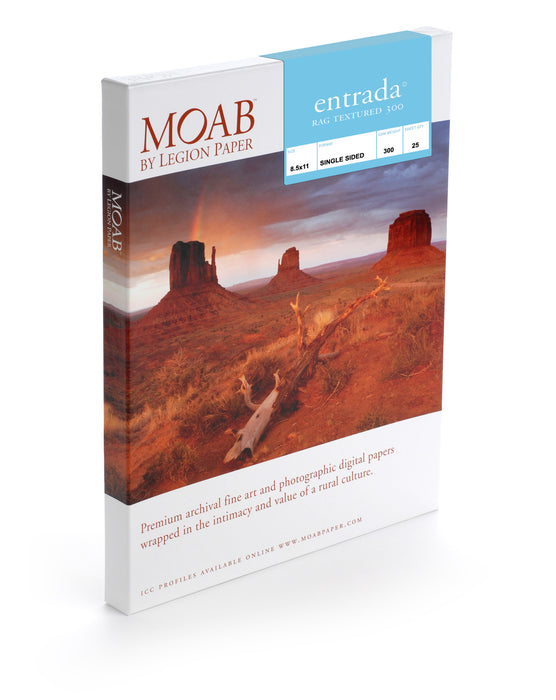 Moab Paper - Entrada - Rag Textured 300 gsm - A4  Single-Sided (25 Sheets)