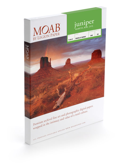 Moab Paper - Juniper - Baryta Rag 305 gsm - A4  Single-Sided (25 Sheets)