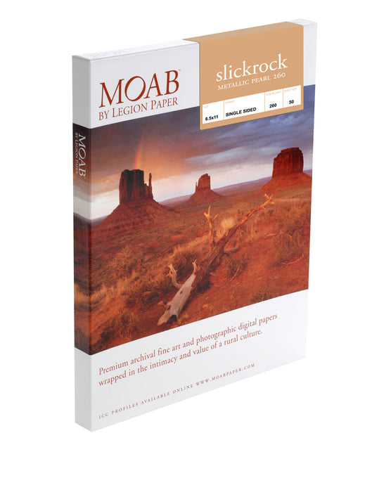 Moab Paper - Slickrock Metallic Pearl 260 gsm - A4  Single-Sided (25 Sheets)