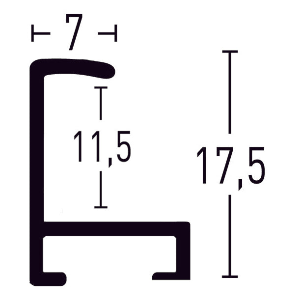 Nielsen Aluminium Metal Frame Profile 1 P1 - 201056 Glossy White