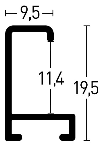 Nielsen Aluminium Metal Frame Profile 269 P269 - 269016 Jet Polished Black