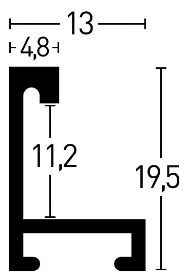 Nielsen Aluminium Metal Frame Profile 273 P273 - 2273003 Polished Silver