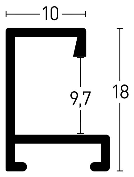 Nielsen Aluminium Metal Frame Profile 3 P3 - 203156 Florentine Black