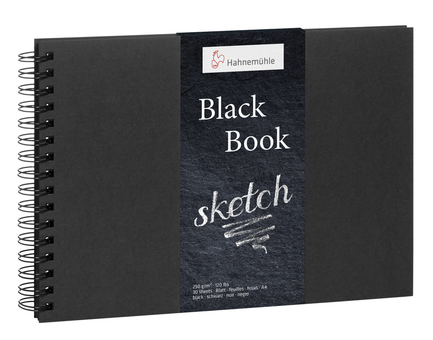 Hahnemühle Sketch Paper - Black Book - 250 gsm - Spiral-Bounded