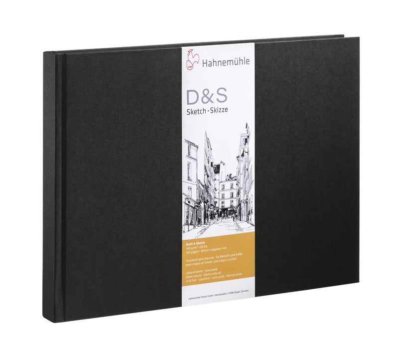 Hahnemühle Sketch Paper - Sketchbook D&S - 140 gsm - Stitched-Binding - Black