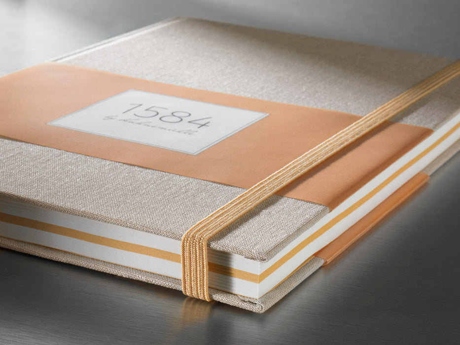 1584 by Hahnemühle A5 Notebook Peach - 90/95 gsm - 100 Sheets / 200 Pages