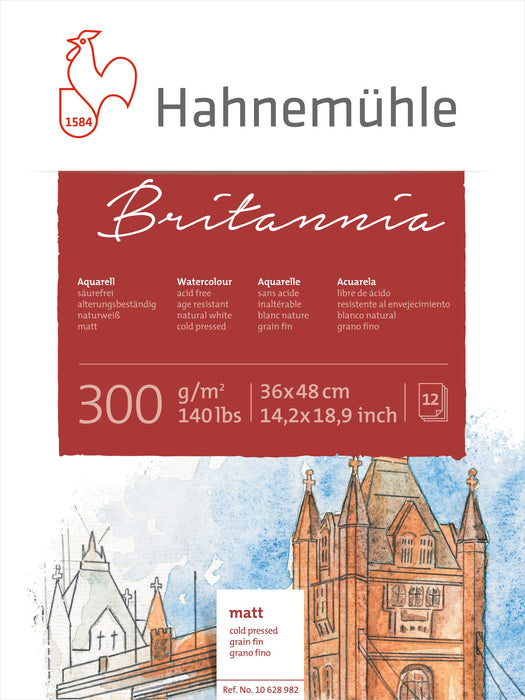 Hahnemühle Watercolour Paper - Britannia - 300 gsm - Cold-Pressed