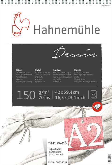 Hahnemühle Sketch Paper - Dessin - 150 gsm - Spiral-Bounded