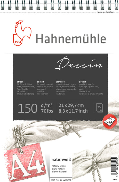Hahnemühle Sketch Paper - Dessin - 150 gsm - Spiral-Bounded