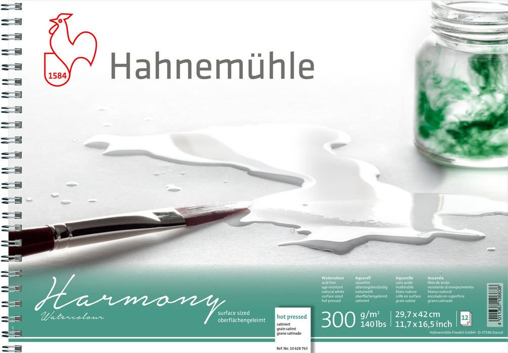 Hahnemühle Harmony Watercolour - 300 gsm Cold-Pressed & Hot-Pressed - Surface Sized